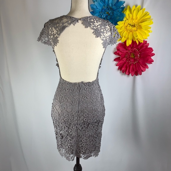 Lulu’s Hidden Talent Backless Gray Dress - size XS - Picture 2 of 13